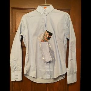 Girls Size 12 Light Blue Huntseat Longsleeve Shirt